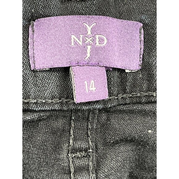 NYDJ Straight Women's Jeans Size 14‎ Blue Dark Wash Lift Tuck Technology 32L - Picture 6 of 10